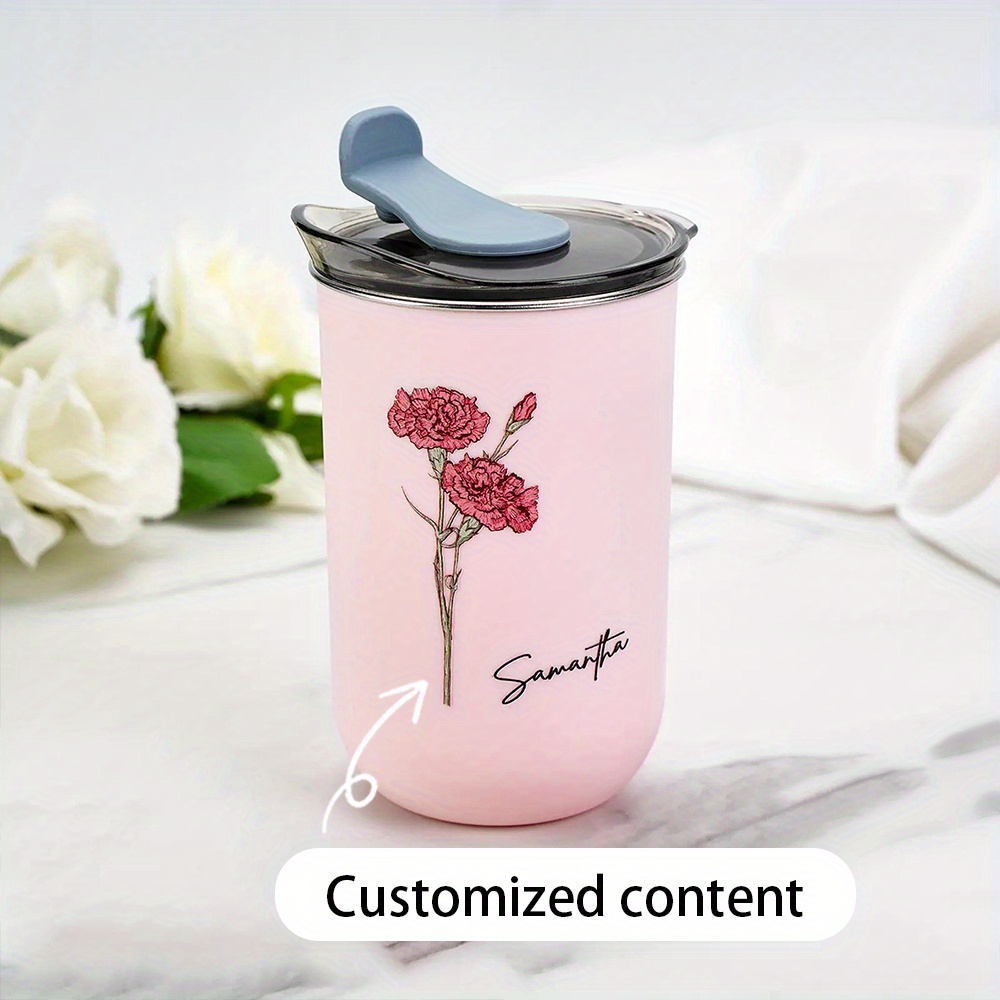 Coffee Equipment Eu - Personalized Birth Flower Coffee Tumbler, Custom