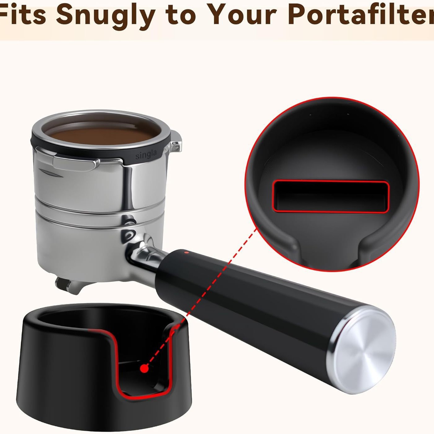 Equipment Of Coffee Machine - Silicon Portafilter Holder Espresso Tamping Station