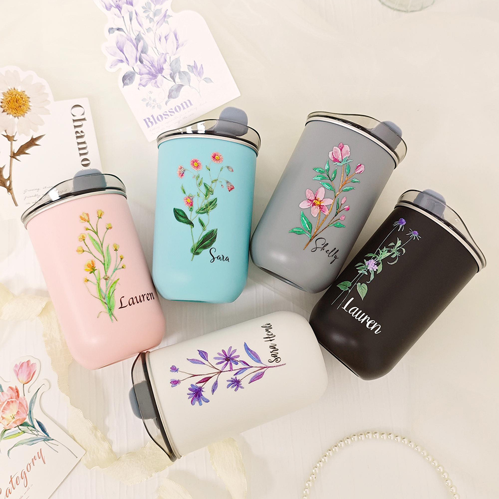 Custom Birth Flower Stainless  - Coffee Equipment Eu ulasan dan harga
