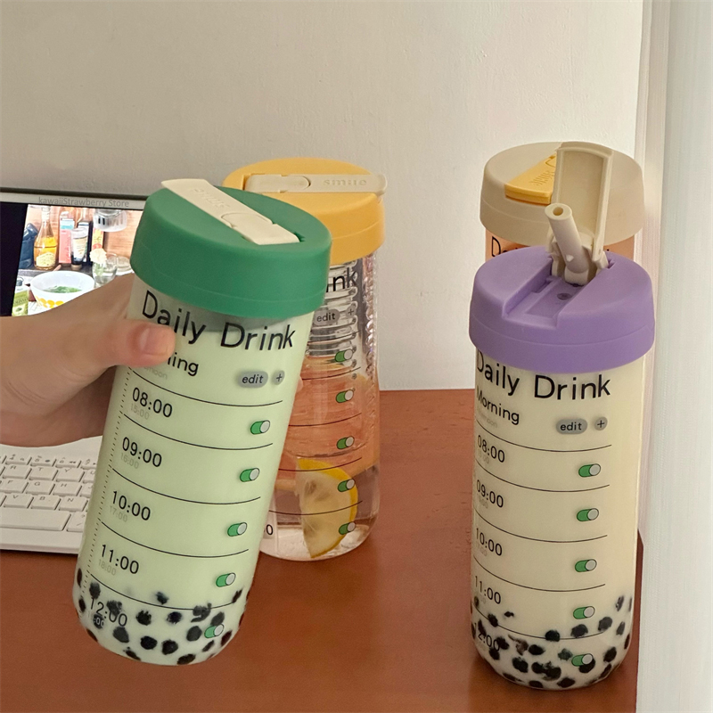 Glass Water Bottle With Time M - Coffee Equipment Eu ulasan dan harga