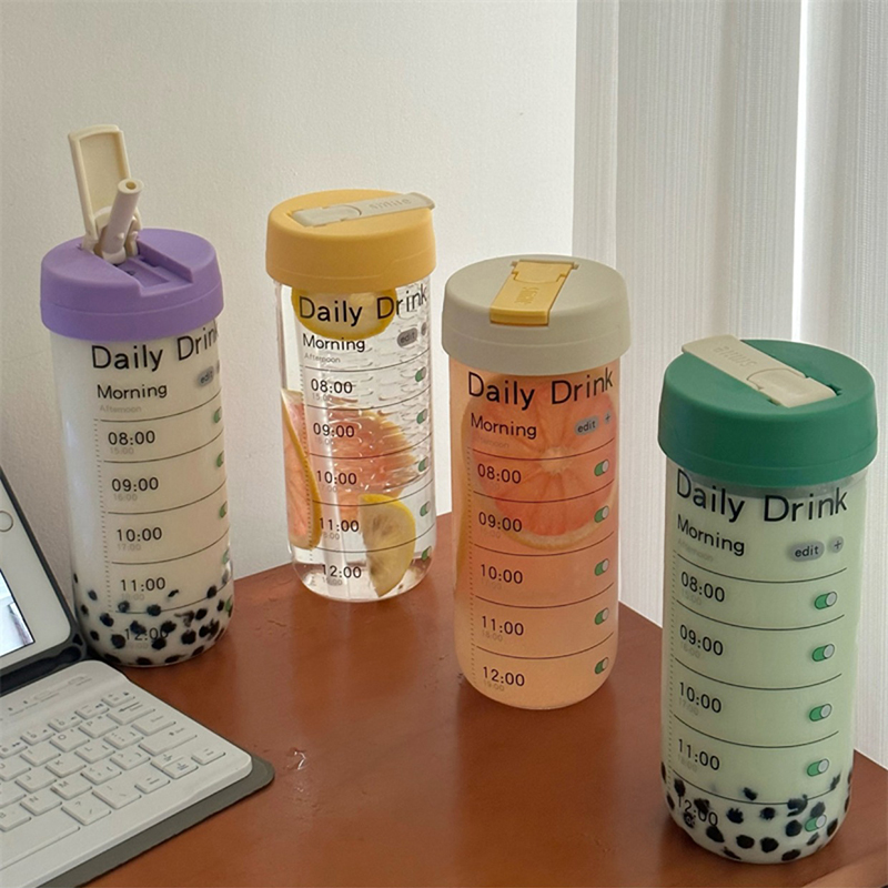 Glass Water Bottle With Time M - Coffee Equipment Eu ulasan dan harga