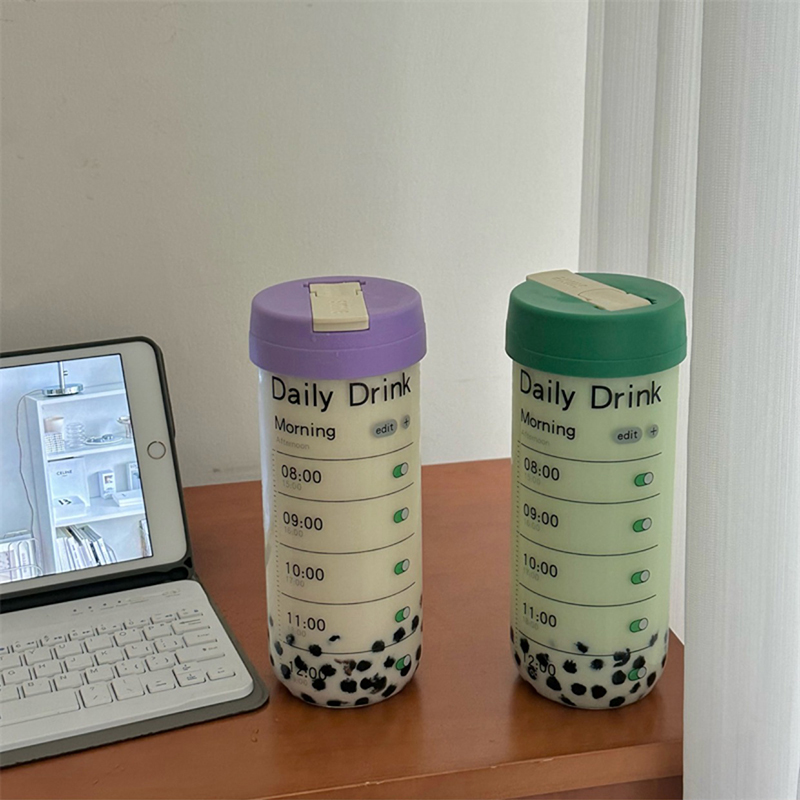 Glass Water Bottle With Time M - Coffee Equipment Eu ulasan dan harga