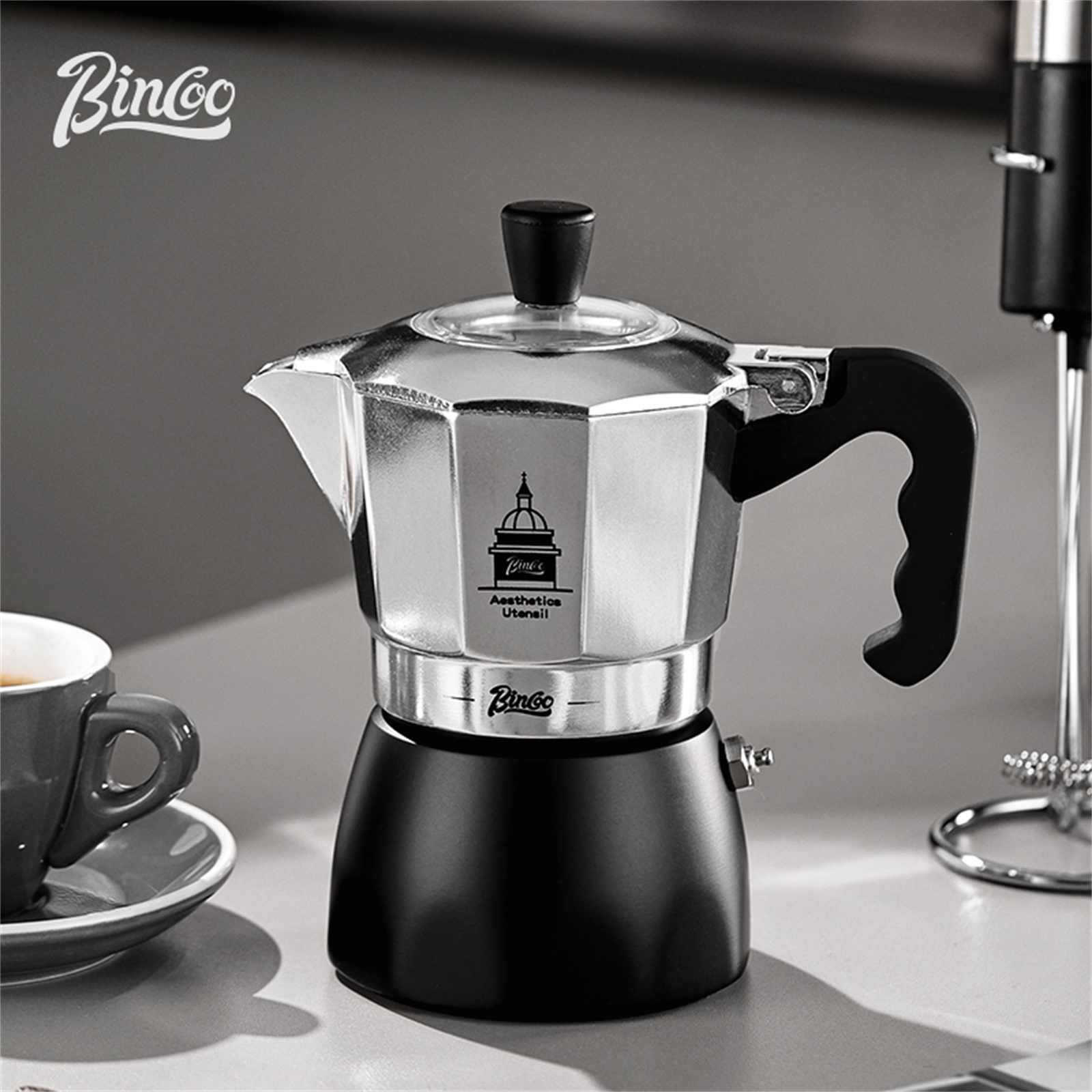 BINCOO Double Valve Moka Pot，E - Equipment Of Coffee Machine ulasan dan harga