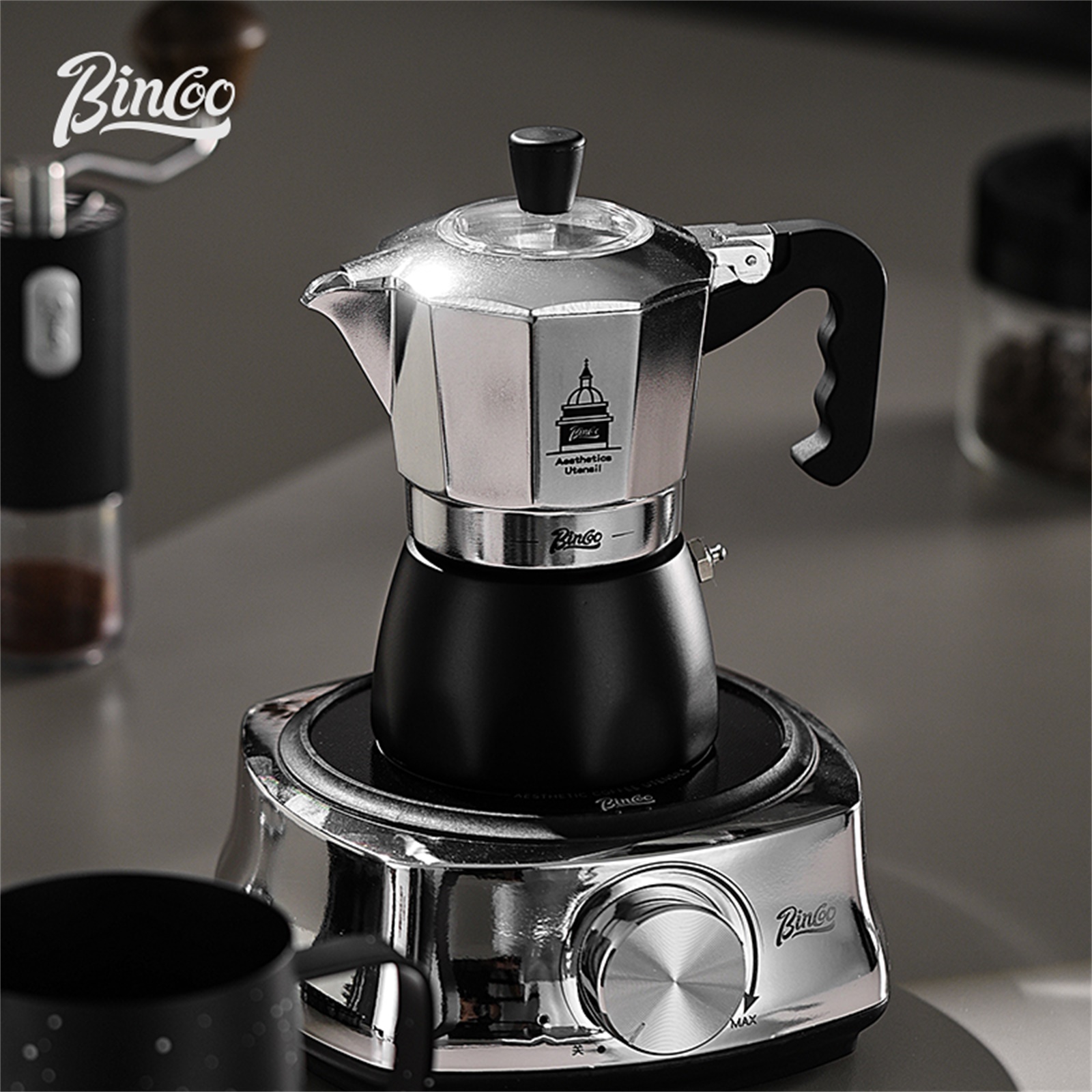 BINCOO Double Valve Moka Pot，E - Equipment Of Coffee Machine ulasan dan harga