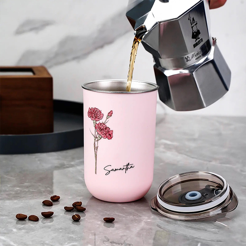 Personalized Birth Flower Coff - Coffee Equipment Eu ulasan dan harga