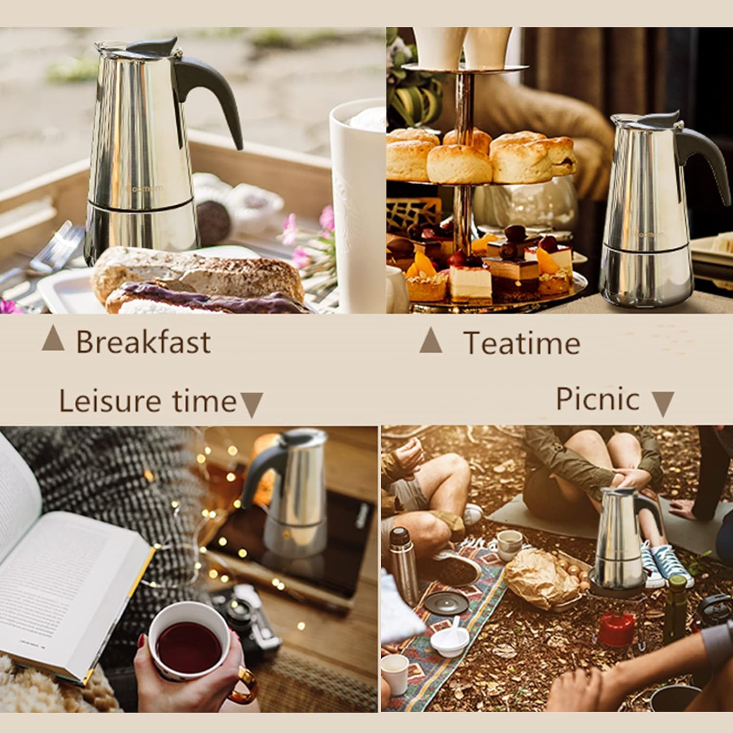 4/6/9 Cups Moka Pot Caffe Mach - Equipment Of Coffee Machine ulasan dan harga